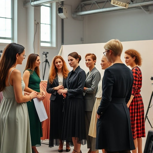 Fashion presentation with models