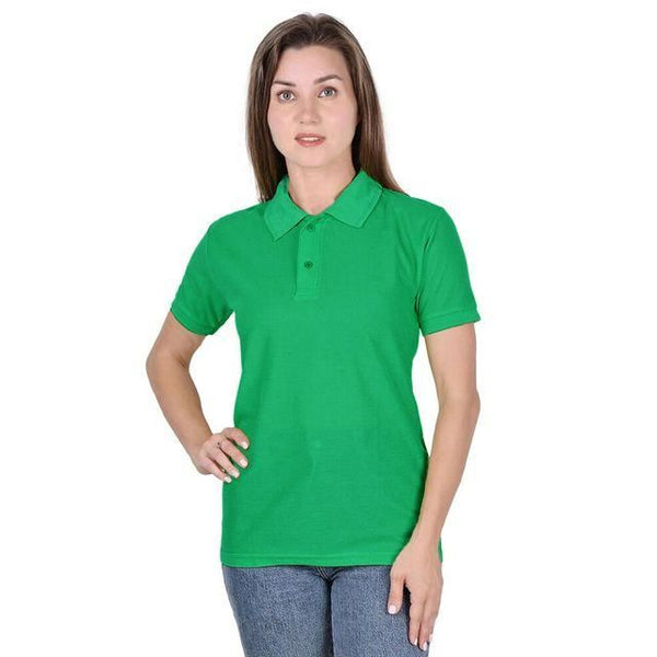 Green Cotton  Polo Neck Tshirt