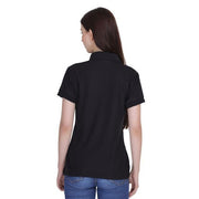 Black Cotton Polo Neck Tshirt